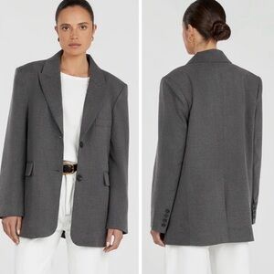 DISSH Harley Charcoal Boyfriend Blazer Gray Oversized 90s Loose 
Size 4 NWT